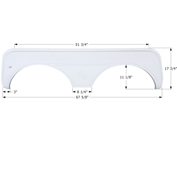 Sunnybrook Tandem Fender Skirt 67-5/8″, Icon FS2632