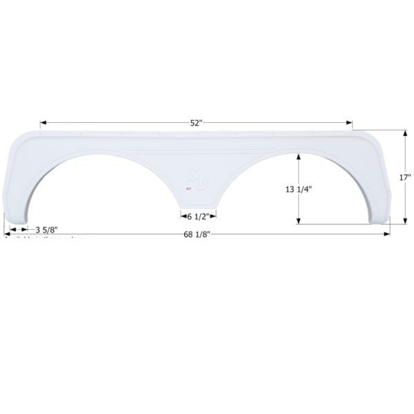 Sunnybrook Tandem Fender Skirt 68-1/8″, Icon FS2633