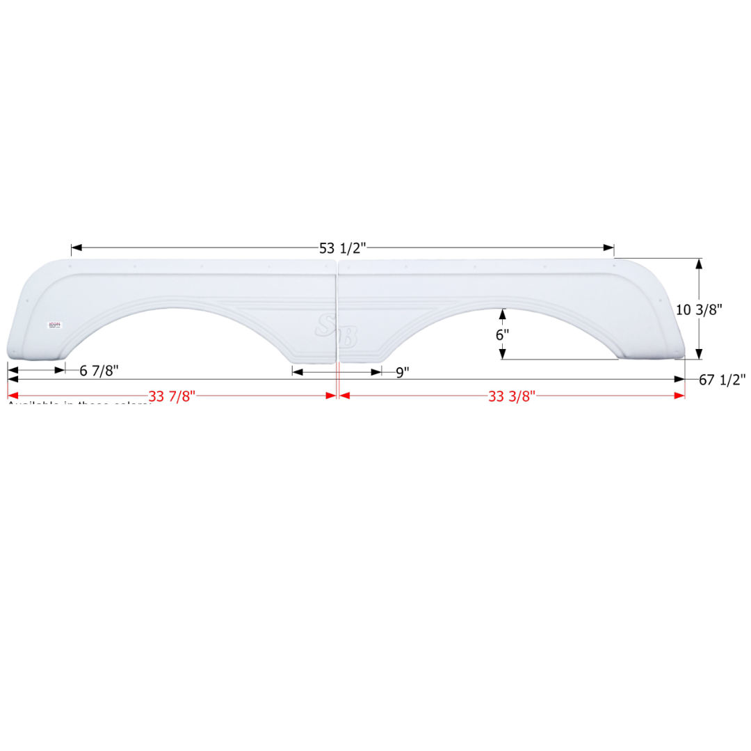 Icon FS2649 Tandem Fender Skirt
