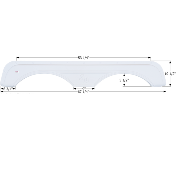 Sunnybrook Tandem Fender Skirt 67-1/4″, Icon FS2665