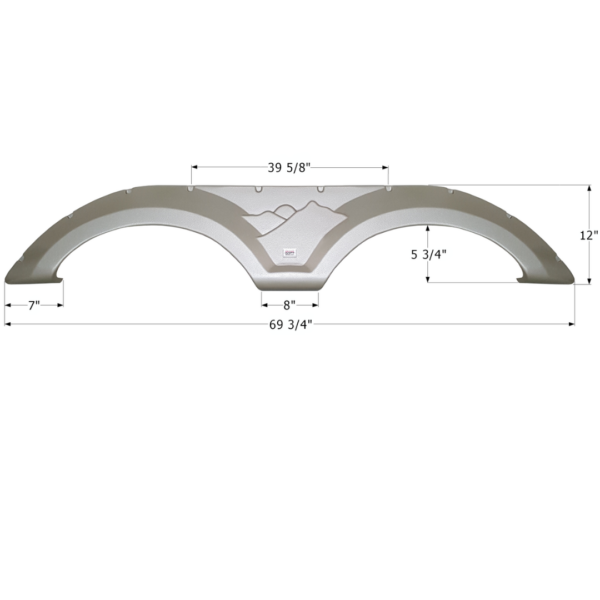 Keystone Tandem Fender Skirt 69-3/4″, Icon FS2860