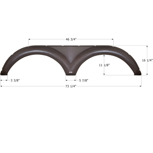 Keystone Tandem Fender Skirt 73-1/4″, Icon FS2916