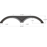 Evergreen Tandem Fender Skirt 63-5/8", Icon FS4102