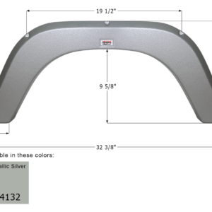 Forest River Single Fender Skirt Metallic Silver 32-3/8", Icon FS4132 Forest River Single Fender Skirt Metallic Silver 32-3/8", Icon FS4132