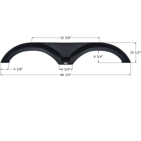 Keystone Tandem Fender Skirt 66-1/4″, Icon FS4139