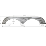 Forest River Tandem Axle Fender Skirt Left (Drivers Side) 73", Icon FS4313