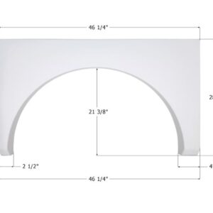 Fleetwood Class A Single Axle Fender Skirt Polar White (Unpainted) 46-1/4", Icon FS4363 Fleetwood Class A Single Axle Fender Skirt Polar White (Unpainted) 46-1/4", Icon FS4363
