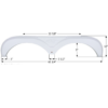 Gulf Stream Tandem Fender Skirt, Icon FS4732