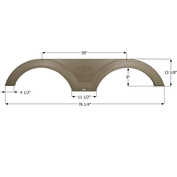 Keystone Tandem Fender Skirt 76-1/4″ , Icon FS5305