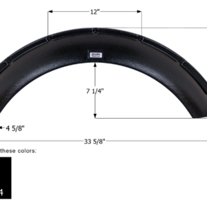 Forest River Single Fender Skirt Black 33-5/8", Icon FS5774 Forest River Single Fender Skirt Black 33-5/8", Icon FS5774