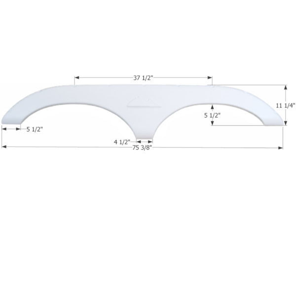 Keystone Tandem Fender Skirt 75-3/8″ , Icon FS772