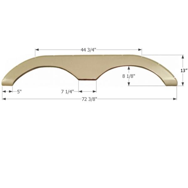 Keystone Tandem Fender Skirt 72-3/8″, Icon FS774