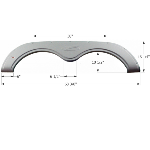 R-Vision 5th Wheel Travel Trailer Fender Skirt, Icon FS782