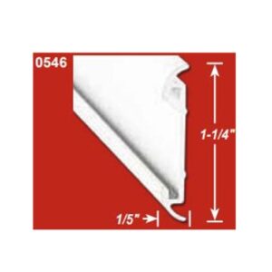 Flat Trim Type Insert Molding; 8 foot; Aluminum; Mill Finish; AP Products  021-54603-8