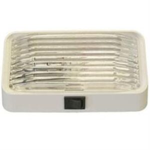 RV Porch Light White Base With Switch, GSAM4018