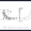 Hehr RV Window Screen Corner 2/Pk - Black 2.5 inch Radius H110-239-19