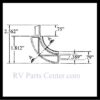 Hehr RV Window Screen Corner 2/Pk - Black 1.812 inch Radius H110-240