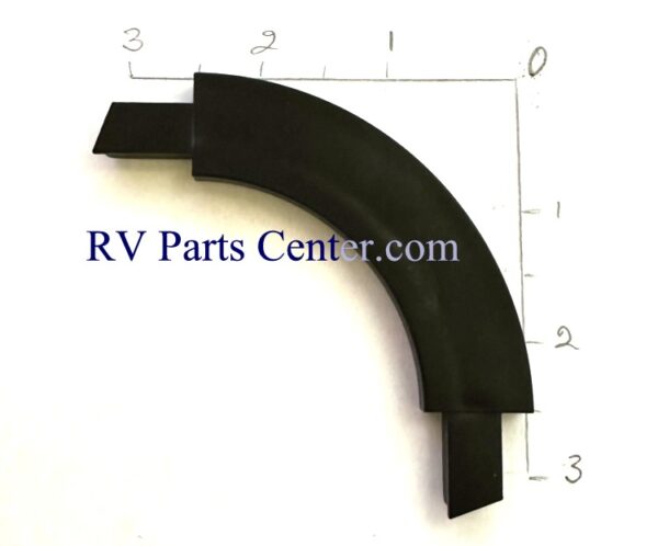 Hehr RV Window Screen Corner 2/Pk - Black 2.5 inch Radius H110-239-19