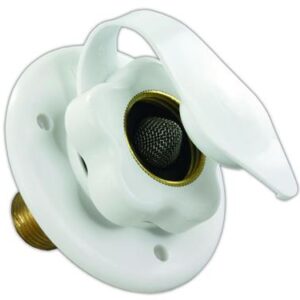 City Water Inlet with Metal Flange- White, J. R. Products 160-85-A-26-A