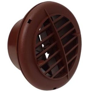 4 inch Rotary Brown Vent Grill with Damper, Valterra A10-3352VP