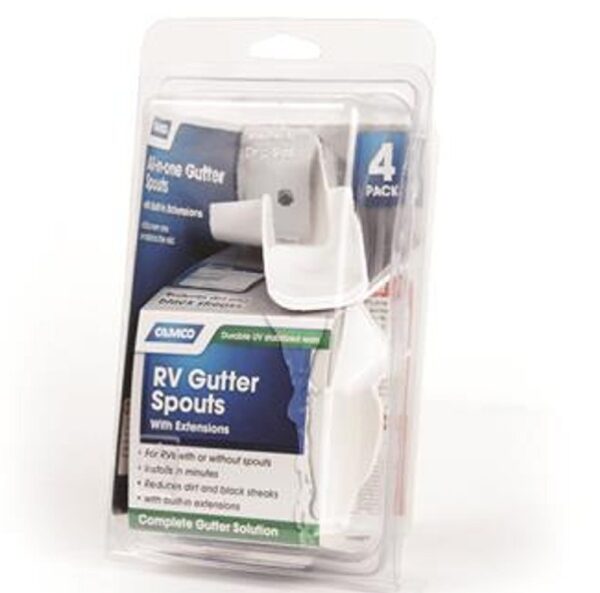 4 Pack Gutter Spouts- P/W, JR Products 389PW-A