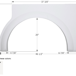 Damon Daybreak Class A Single Axle Fender Skirt Left (Drivers Side) 46-1/2", Icon FS1975