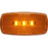 LED Side Marker Light, Amber Lens, White Base, Optronics MCL32AS