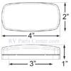 LED Side Marker Light, Red Lens, White Base, Optronics MCL32RS