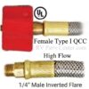 Pigtail Hose 15 inch LP Hose 1/4 inch MIF, Marshall MER425HSS-15