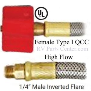 Pigtail Hose 24 inch LP Hose 1/4 inch MIF, Marshall MER425HSS-24