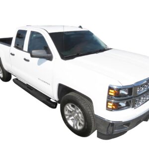 Oval Bent Side Nerf Bar Black Steel, TrailFX, A8226B