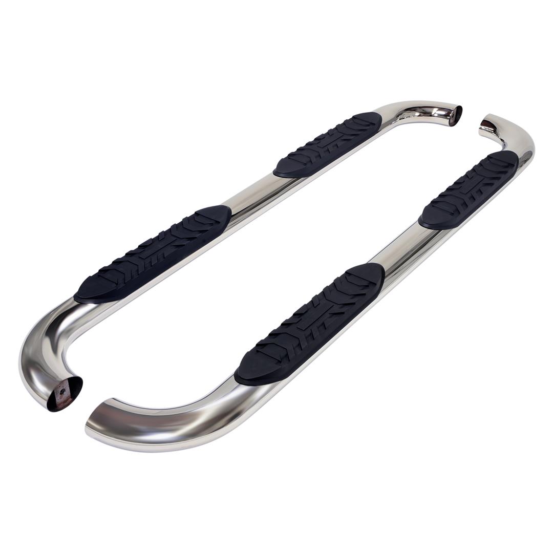 Polished Oval Tube Nerf Bar With Step Pads, TrailFX, A1010S