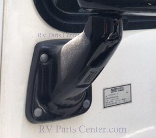 RV Mirror Arm Black 2025, No Turn Signal Opening, Velvac Q710558