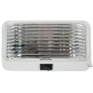 RV Porch Light Clear Lens, White Base, Arcon 18104 RV Porch Light Clear Lens, White Base, Arcon 18104