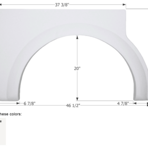 Damon Daybreak Class A Single Axle Fender Skirt Right (Passenger Side) 46-1/2", Icon FS1975
