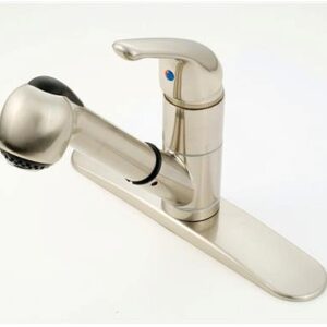 Pull-Out RV Kitchen Faucet, Brushed Nickel Finish, American Brass SL1000N Pull-Out RV Kitchen Faucet, Brushed Nickel Finish, American Brass SL1000N