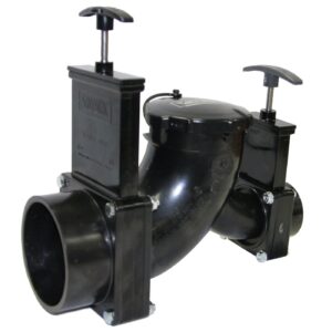 Double RV Sewer Tank Ell Valve Assembly, Valterra T80