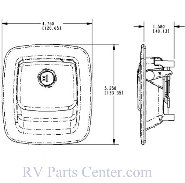 21401-05 TriMark Compartment Door Lock - Image 2