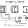 Voyager high resolution color IR LED camera - Black, ASA Electronics VCMS24B (VCMS20B)