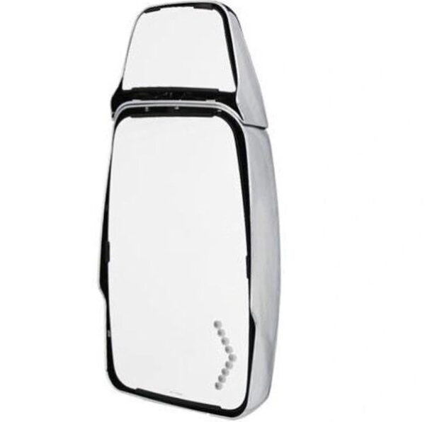 Full Flat Mirror Head, Chrome, Turn Signal, Passenger Side, Heated, Electric, Velvac 714988