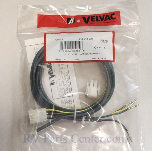 5.5 Ft Wire Harness Driver Side, Velvac 747329