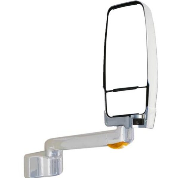 Passenger Side RV Mirror, Chrome with Camera, 17 in arm, Velvac 719490