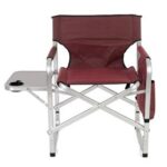 Director Chair with Tray in Burgundy - Comfort Folding Chair