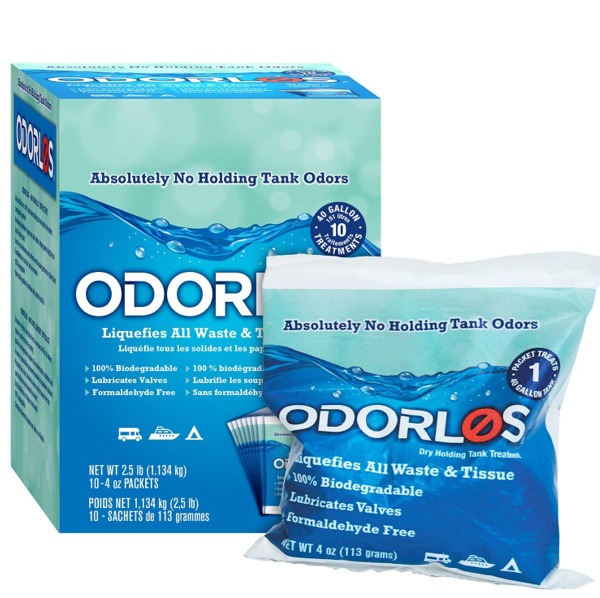 Odorlos Dry Tear and Pour Packets, 4 oz. Packets, 10/Box – Valterra V77011