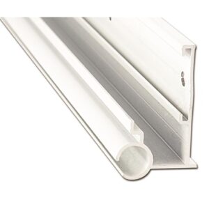 Awning Rail w/ Insert Gutter; Aluminum; 8' x 1" x 1 3/4" ; Polar White; AP Products 021-56301-8 Awning Rail w/ Insert Gutter; Aluminum; 8' x 1" x 1 3/4" ; Polar White; AP Products 021-56301-8