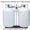 5 Gallon RV Dual Tank Trailer Rack Complete, Flame King 06-0906