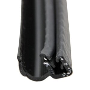 Door Window Channel Seal; J Bulb Type; Mounts w/ Slide On Clip; Black; AP Products 018-1894