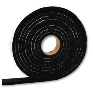 Multi Purpose Weather Stripping; Roll; 3/16 Inch Thickness x 1/2 Inch Width x 10 Foot Length; Black; AP Products 018-3161210 Multi Purpose Weather Stripping; Roll; 3/16 Inch Thickness x 1/2 Inch Width x 10 Foot Length; Black; AP Products 018-3161210