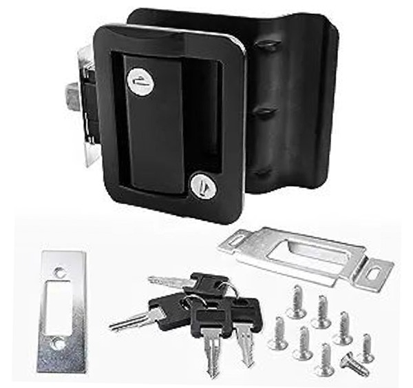 Travel Trailer Door Latch in Black - Wesco
