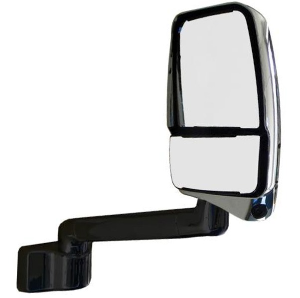 Passenger Side RV Mirror, Manual with Camera, Chrome/Black, Velvac 717750